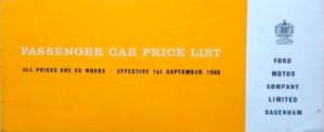 Price List 1960