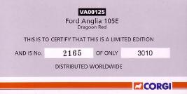 va00125 Certificate