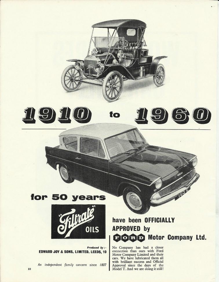 Ford Anglia - Filtrate Oils
