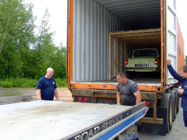 Van in container